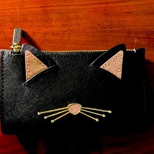 Kate Spade kitty coin and card purse